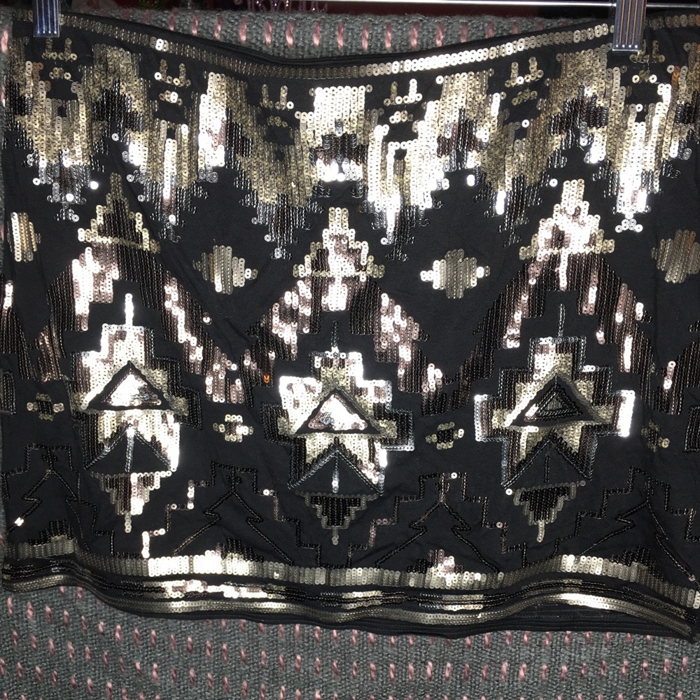 Sequin mini skirt